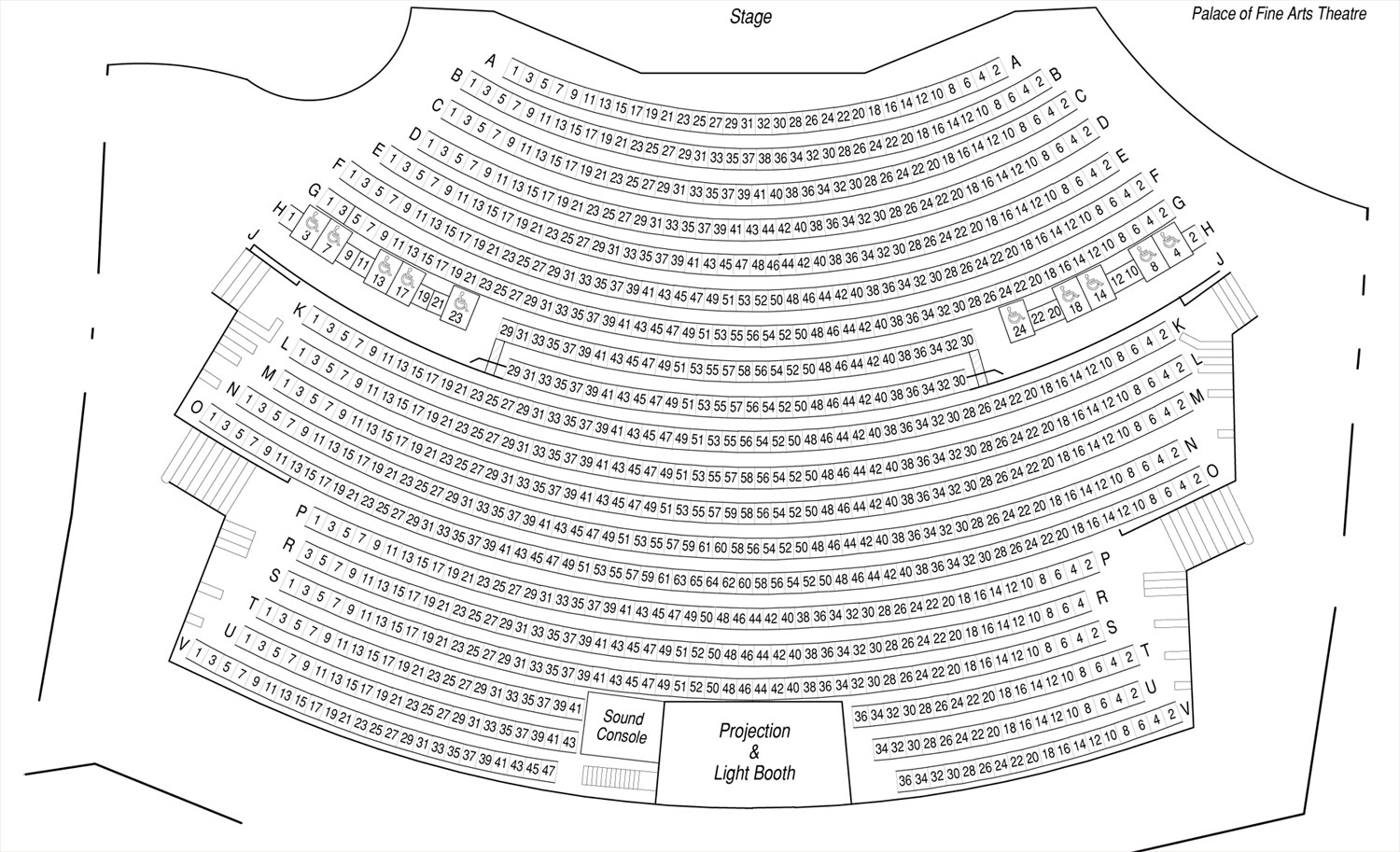 Palace Of Fine Arts Seating Chart